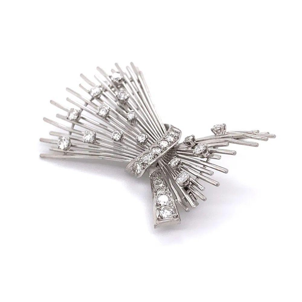 Spilla a spruzzo retrò con diamante in oro Estate Jewelry in vendita 2