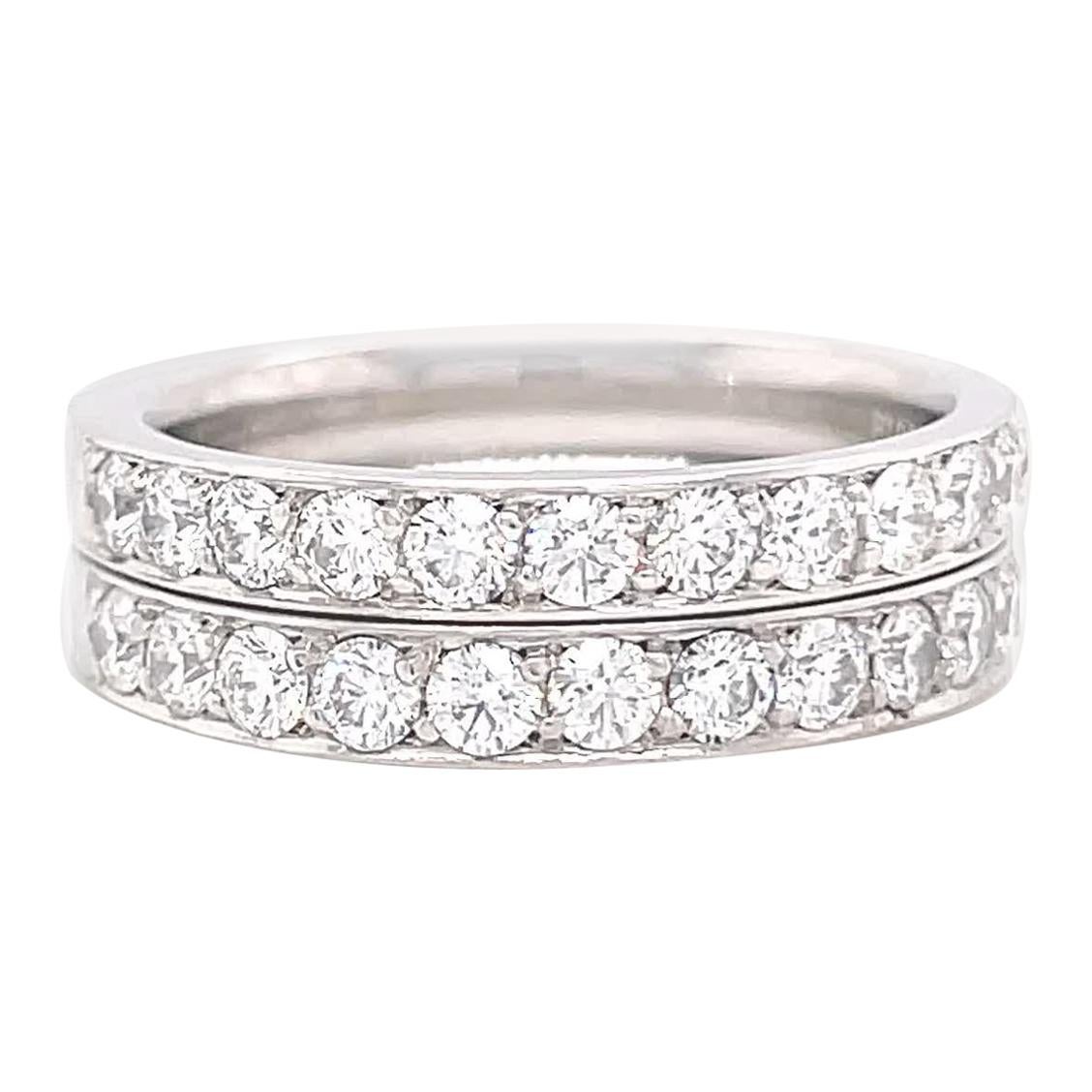 Peter Suchy Diamond 2.0 Carat Eternity Platinum Bead Set Band Ring For