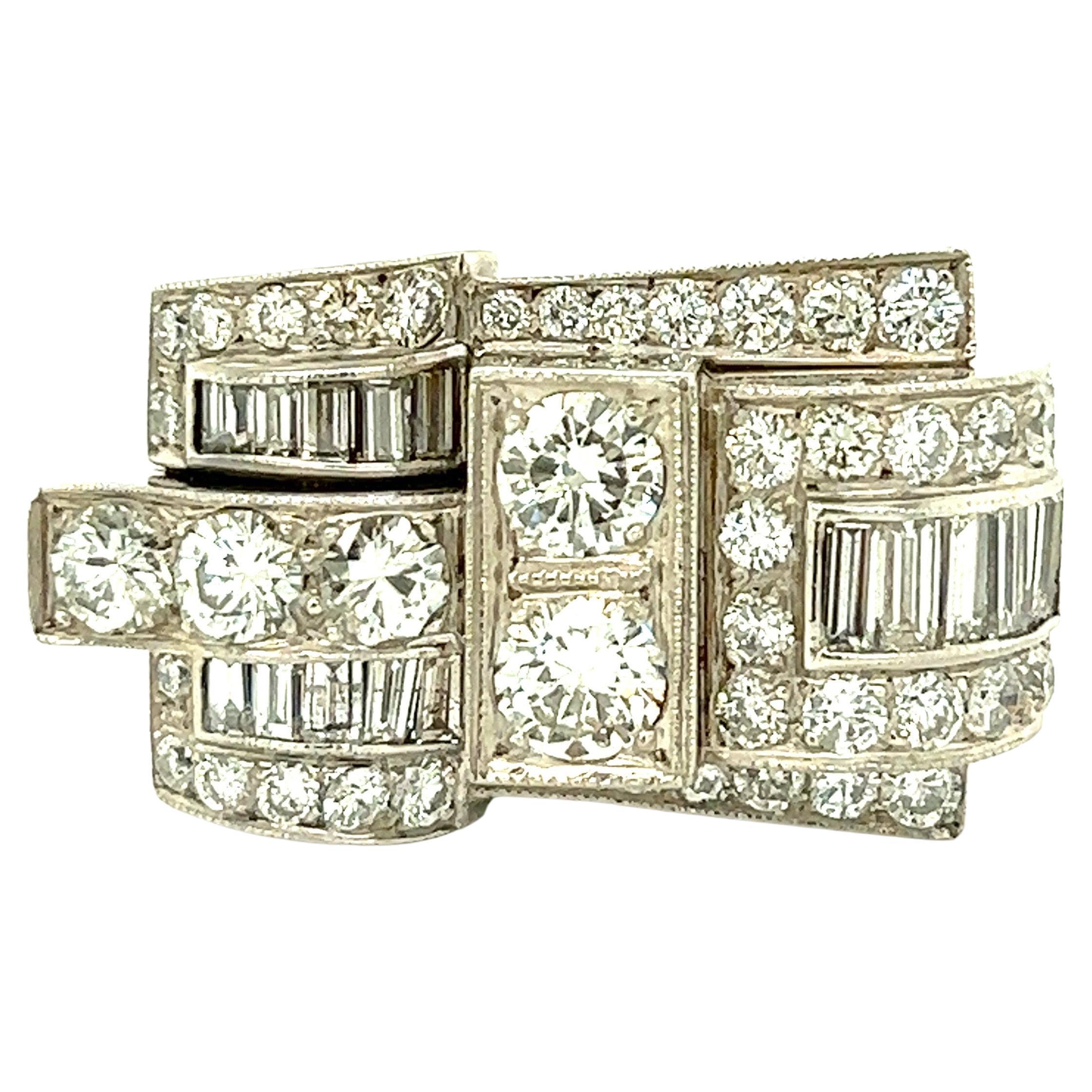 Retro Diamant-Platin-Ring