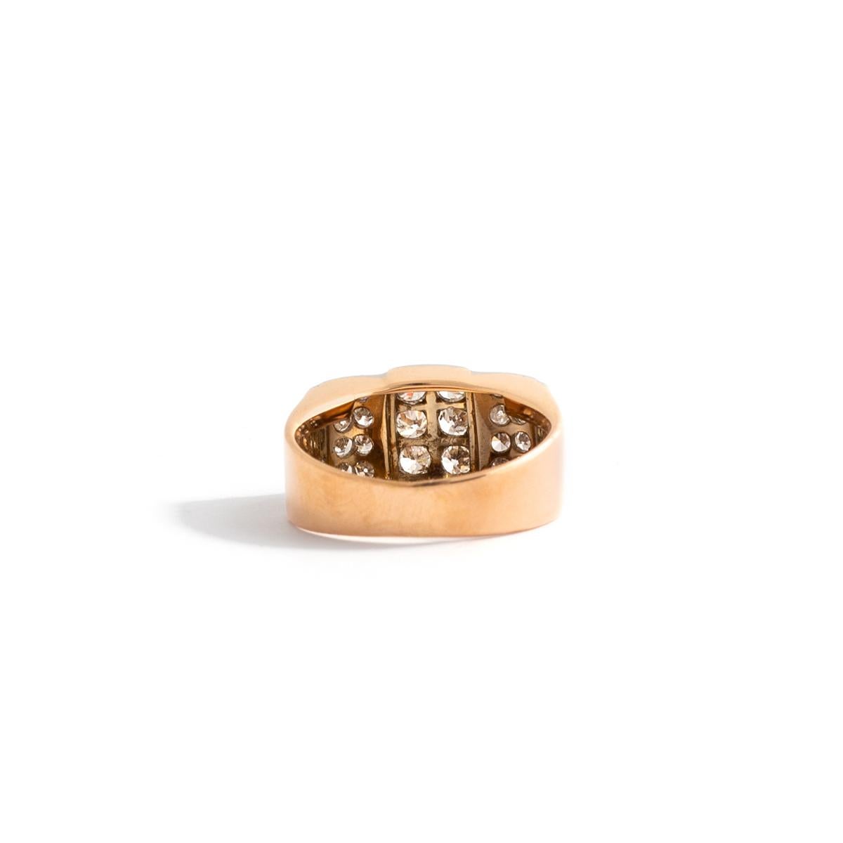 Retro Diamond Ring In Excellent Condition For Sale In Geneva, CH