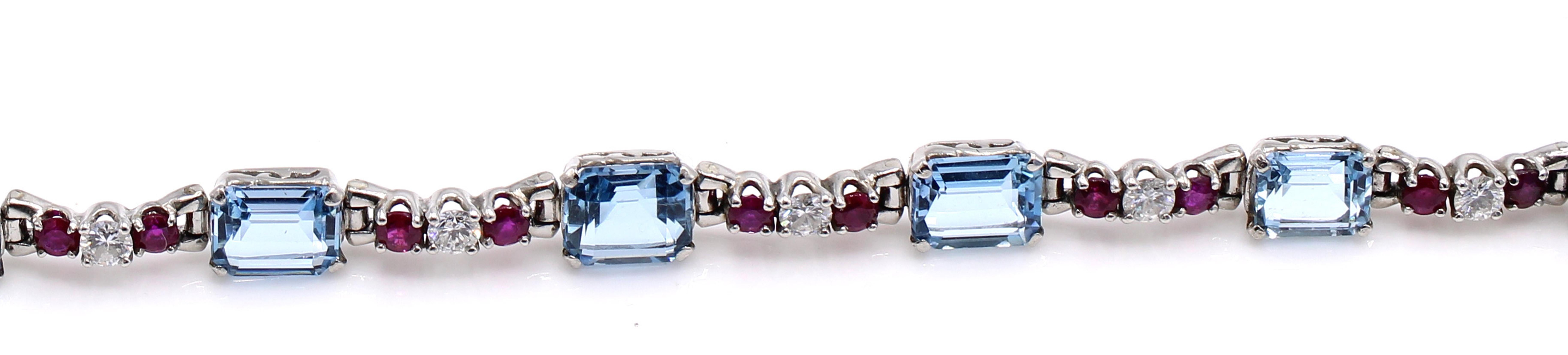 ruby and aquamarine bracelet