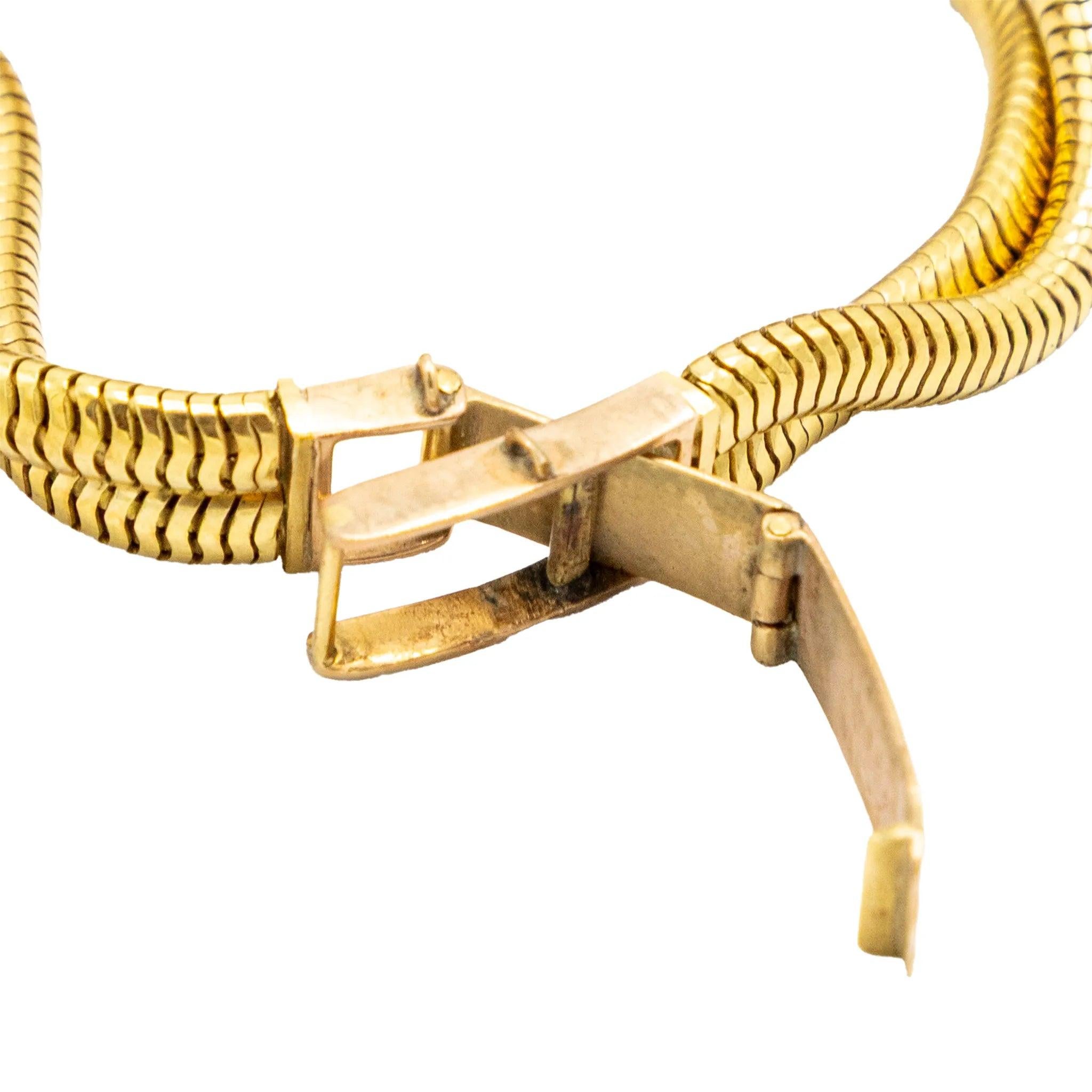 Retro-Diamant, Rubin & Goldabdeckung Uhrenarmband - '40s im Angebot 3