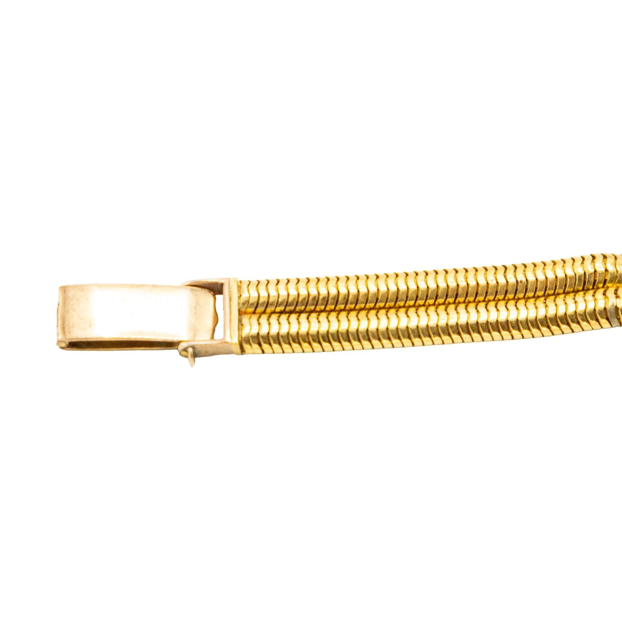 Retro-Diamant, Rubin & Goldabdeckung Uhrenarmband - '40s im Angebot 4