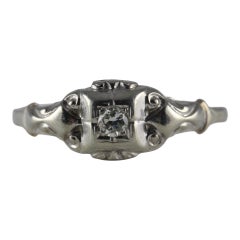 Retro Diamant Solitär Ring