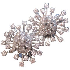 Retro Diamond Starburst Earrings