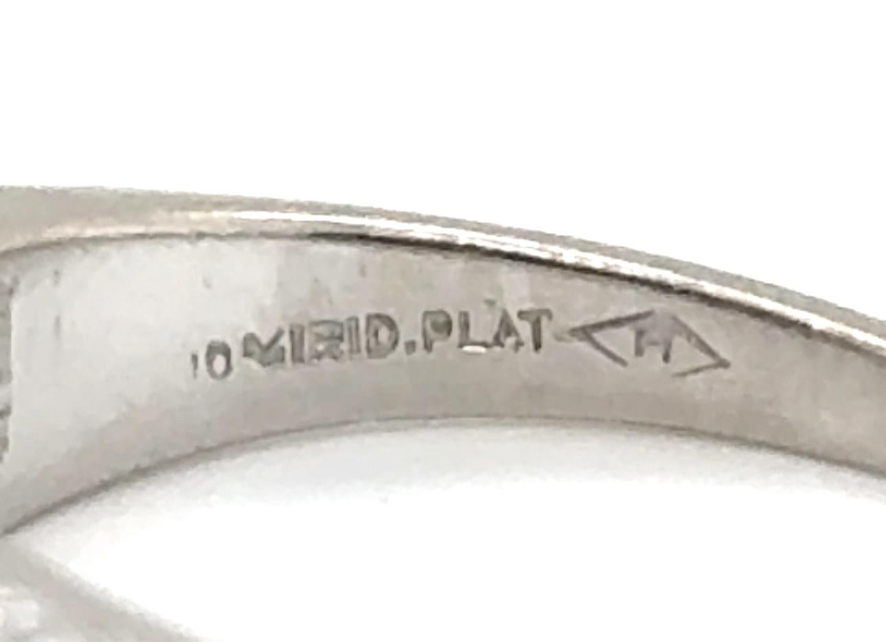 Rétro Retro Diamond Wedding Anniversary Band Mined .50ct 1953 Platinum Hartzberg en vente