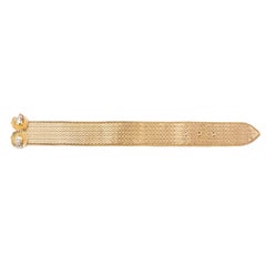 Retro Diamonds 18 Carats Yellow Gold Belt Bracelet