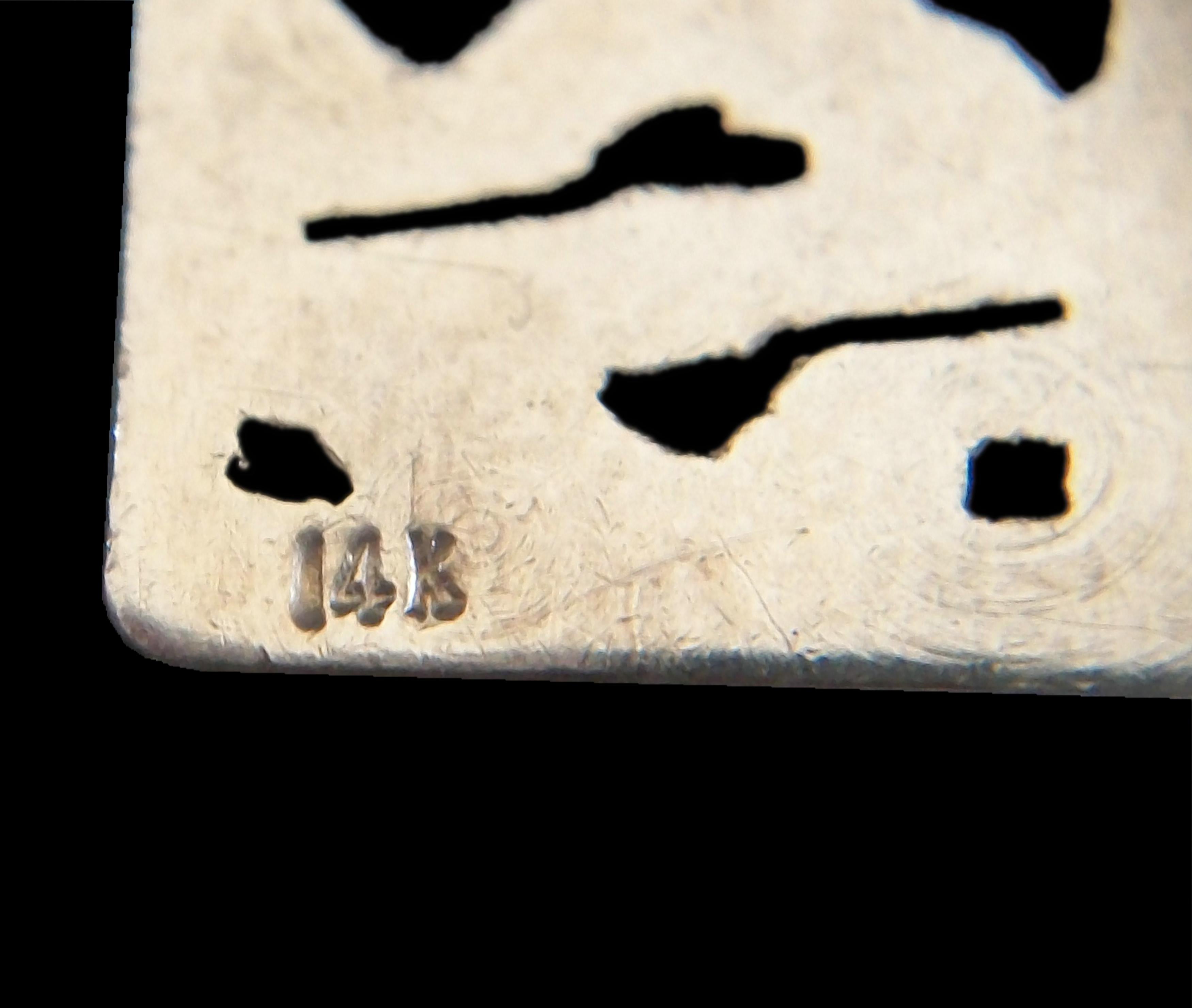 Collier pendentif Retro Elvis - Or jaune 14K - U.S.A. - Circa 1970's en vente 6