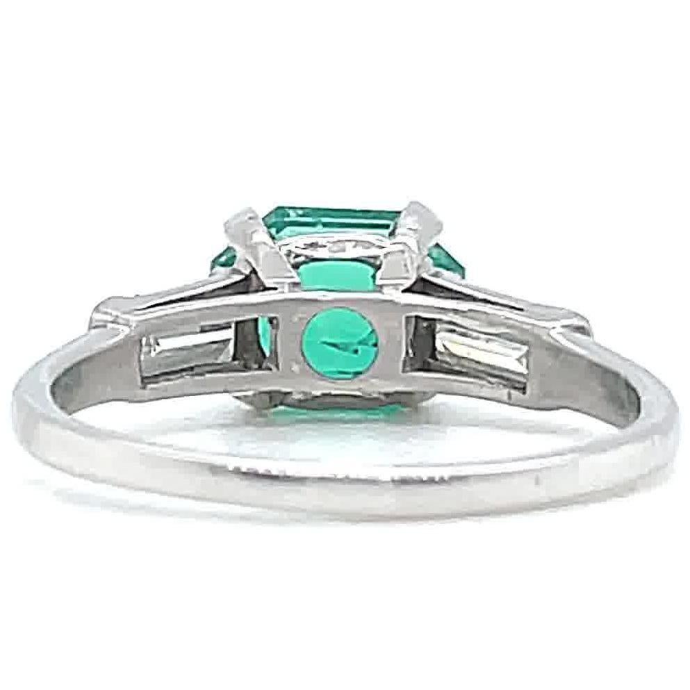 Women's or Men's Retro Emerald Diamond Ring