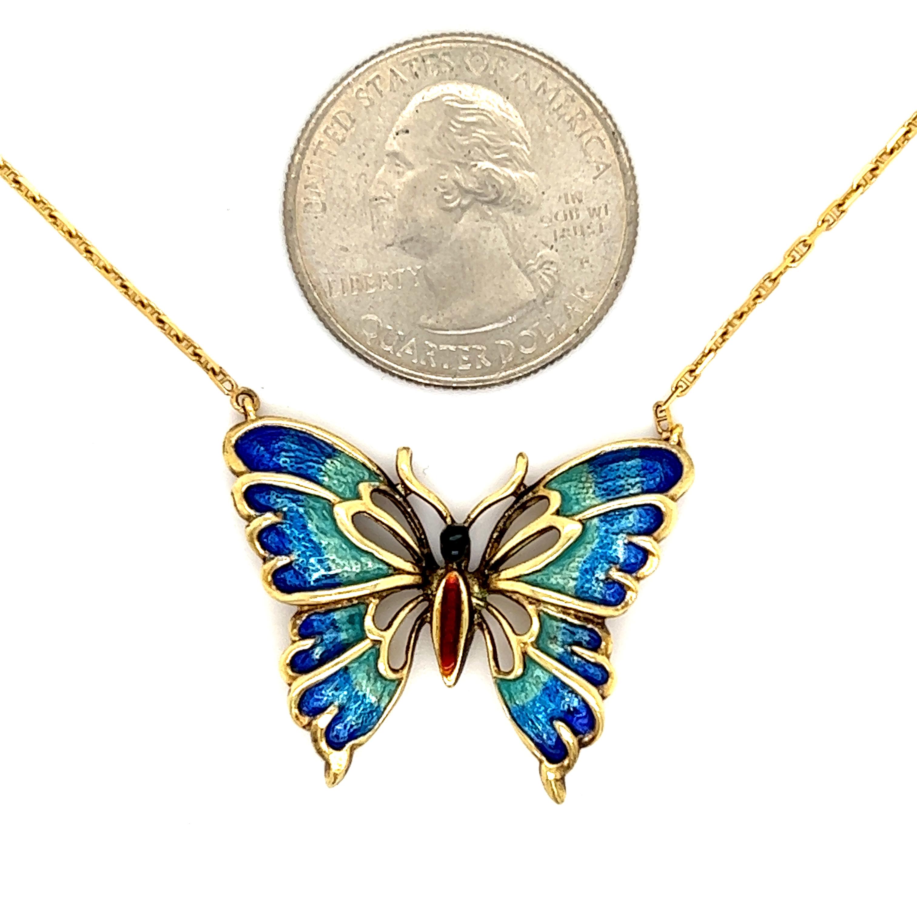 vintage butterfly pendant