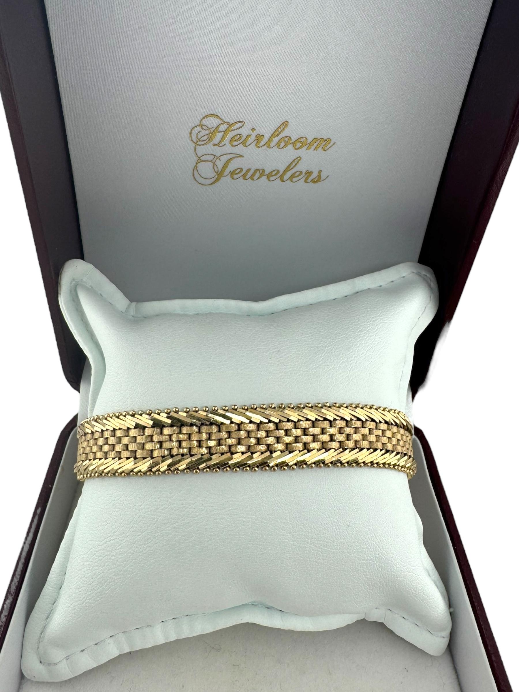 Retro Era Bracelet à maillons en or jaune 14K en vente 5
