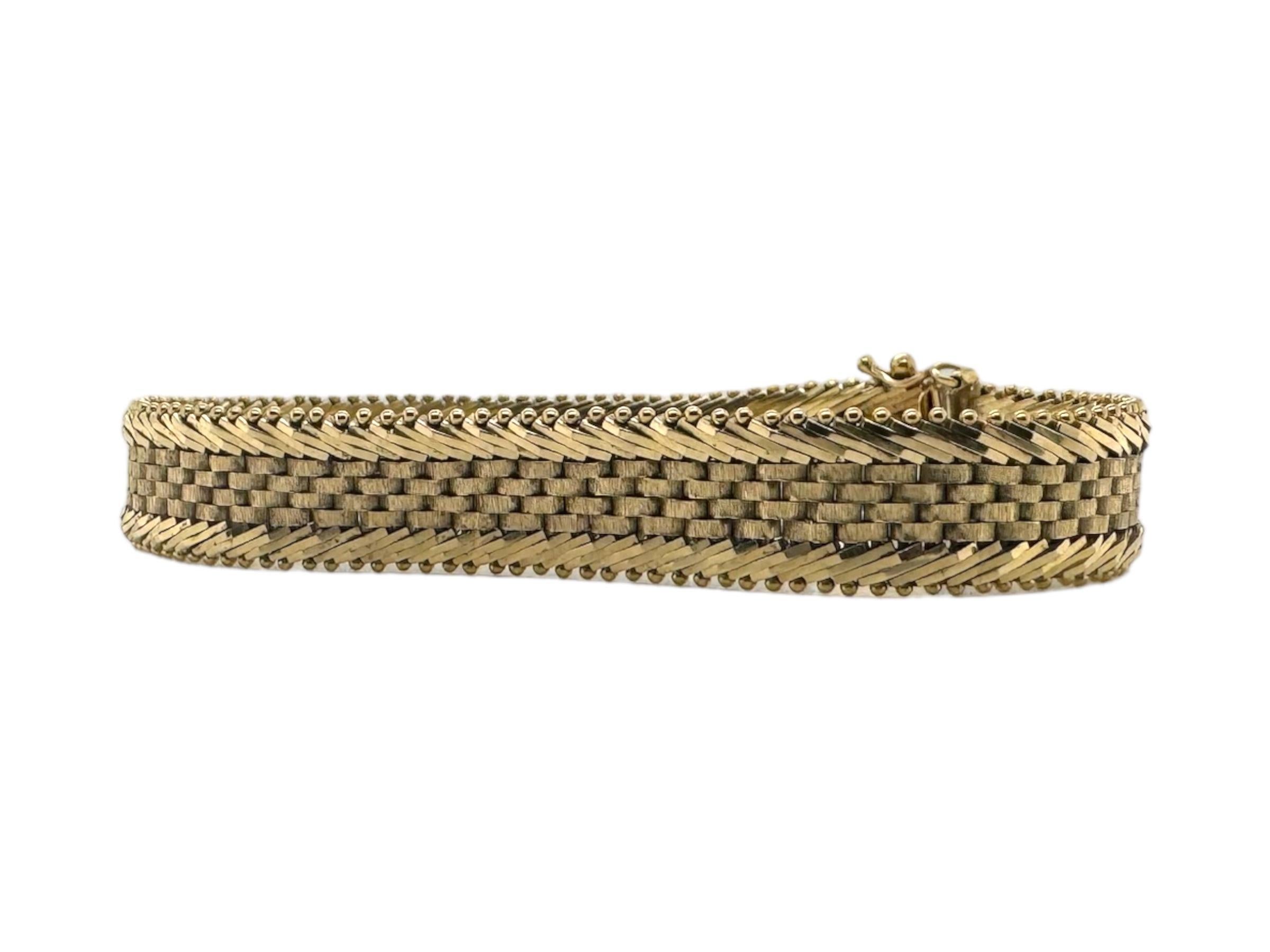 Rétro Retro Era Bracelet à maillons en or jaune 14K en vente