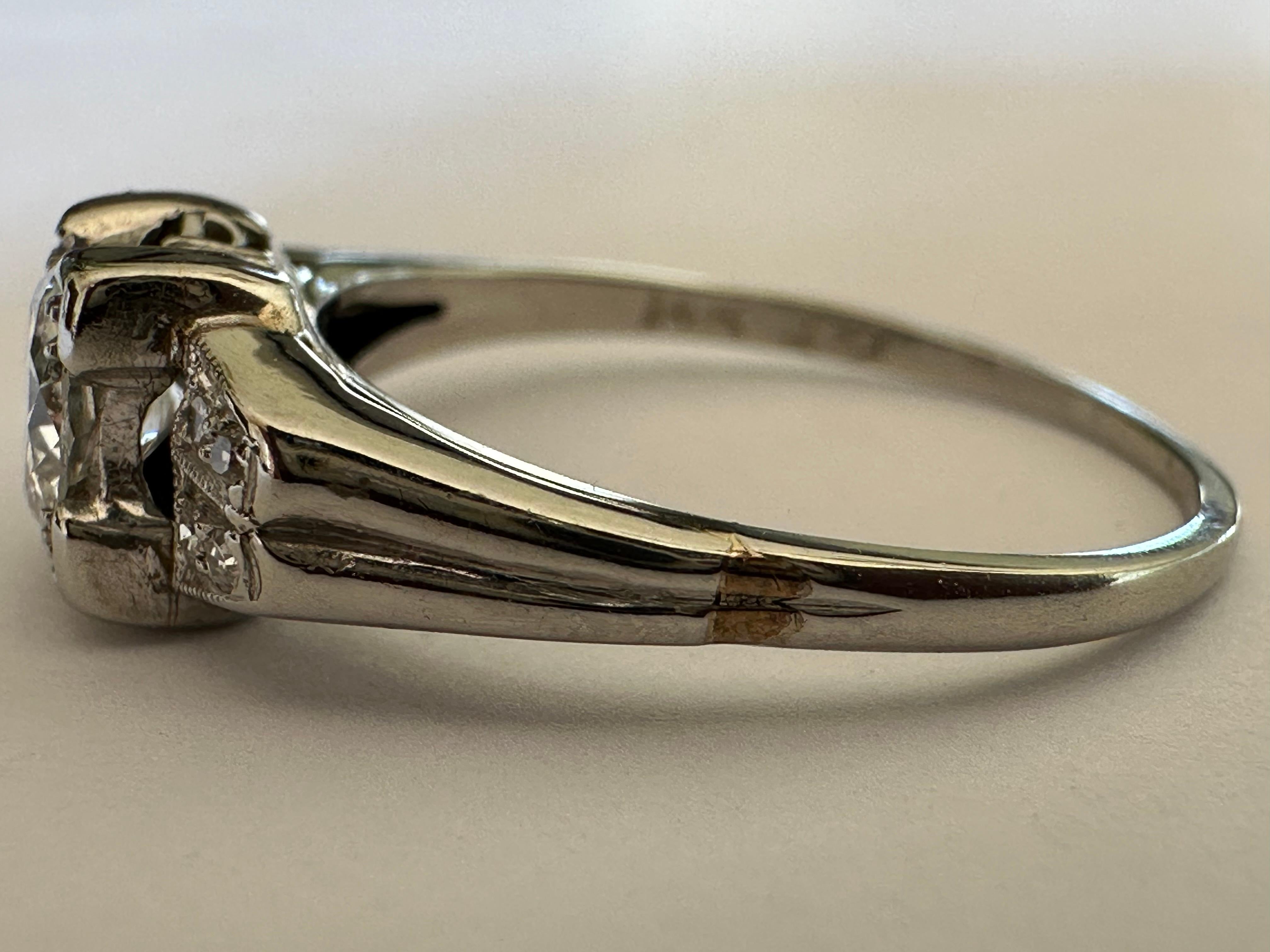 For Sale:  Retro Era Diamond Engagement Ring  4