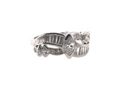 Retro Era Platin Diamant Band Stil Ring