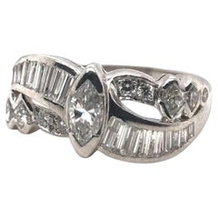 Vintage Era Platinum Diamond Band Style Ring