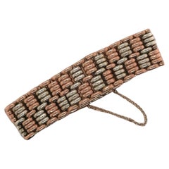Retro-Ära Zwei getönte Rose Gold Link Armband Bentley & Skinner