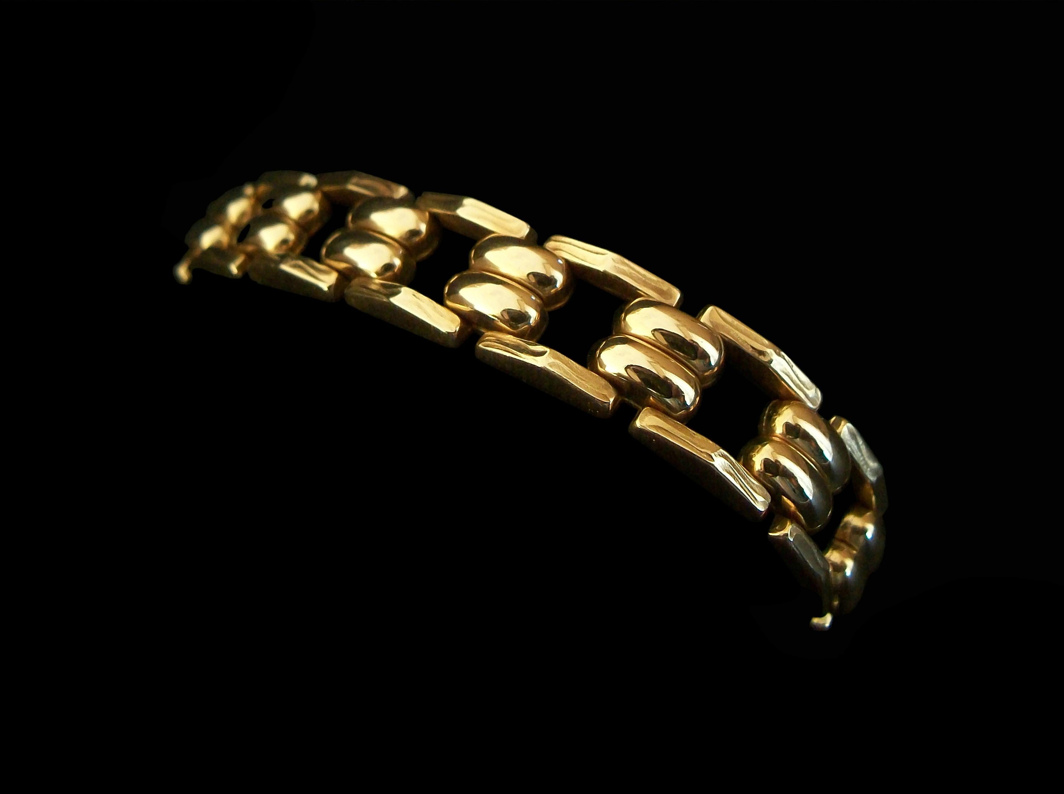 Bracelet rétro en or jaune 14 carats et 585, 23 grammes, E.U, vers les années 1980 Bon état - En vente à Chatham, CA
