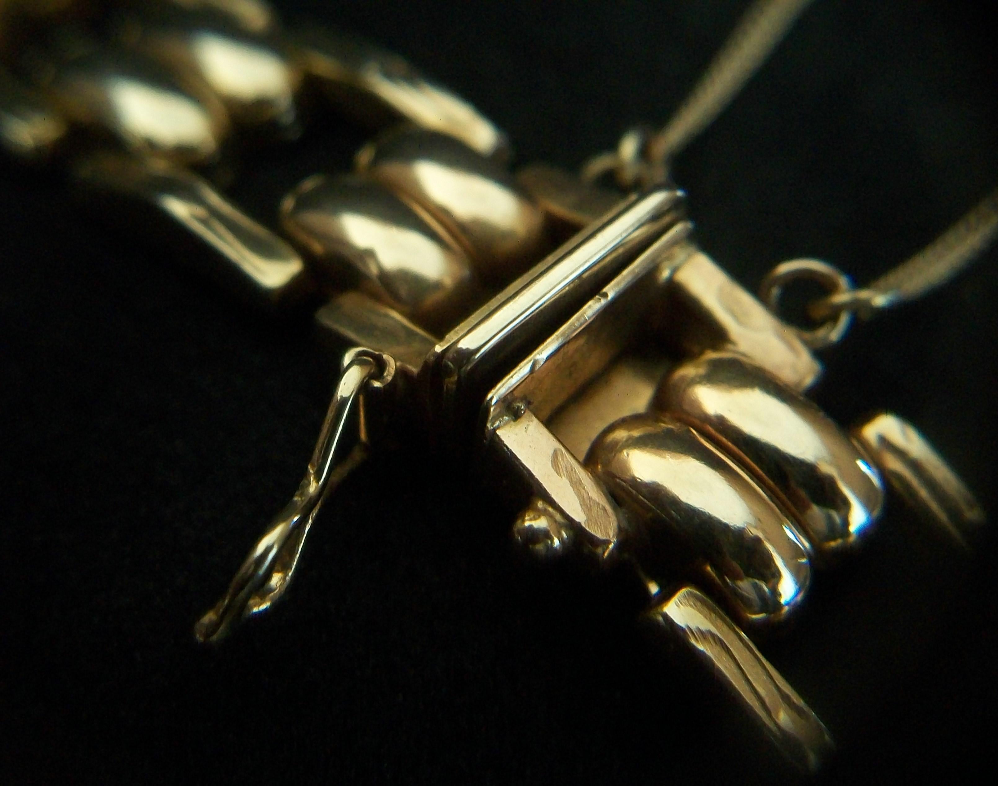 Bracelet rétro en or jaune 14 carats et 585, 23 grammes, E.U, vers les années 1980 en vente 4