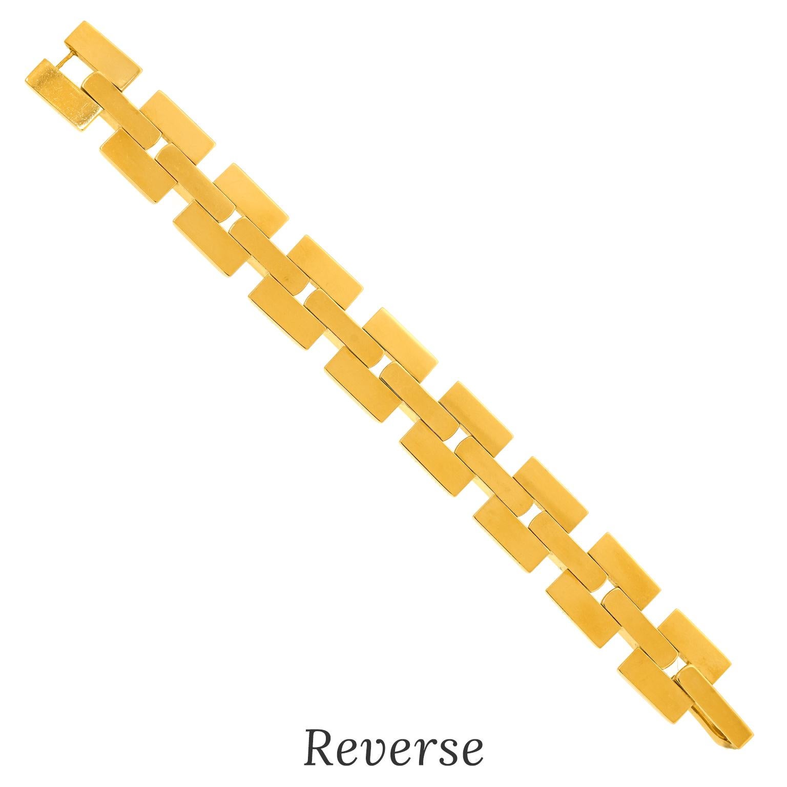 Retro Fifties Bracelet en or 18k Suisse en vente 2
