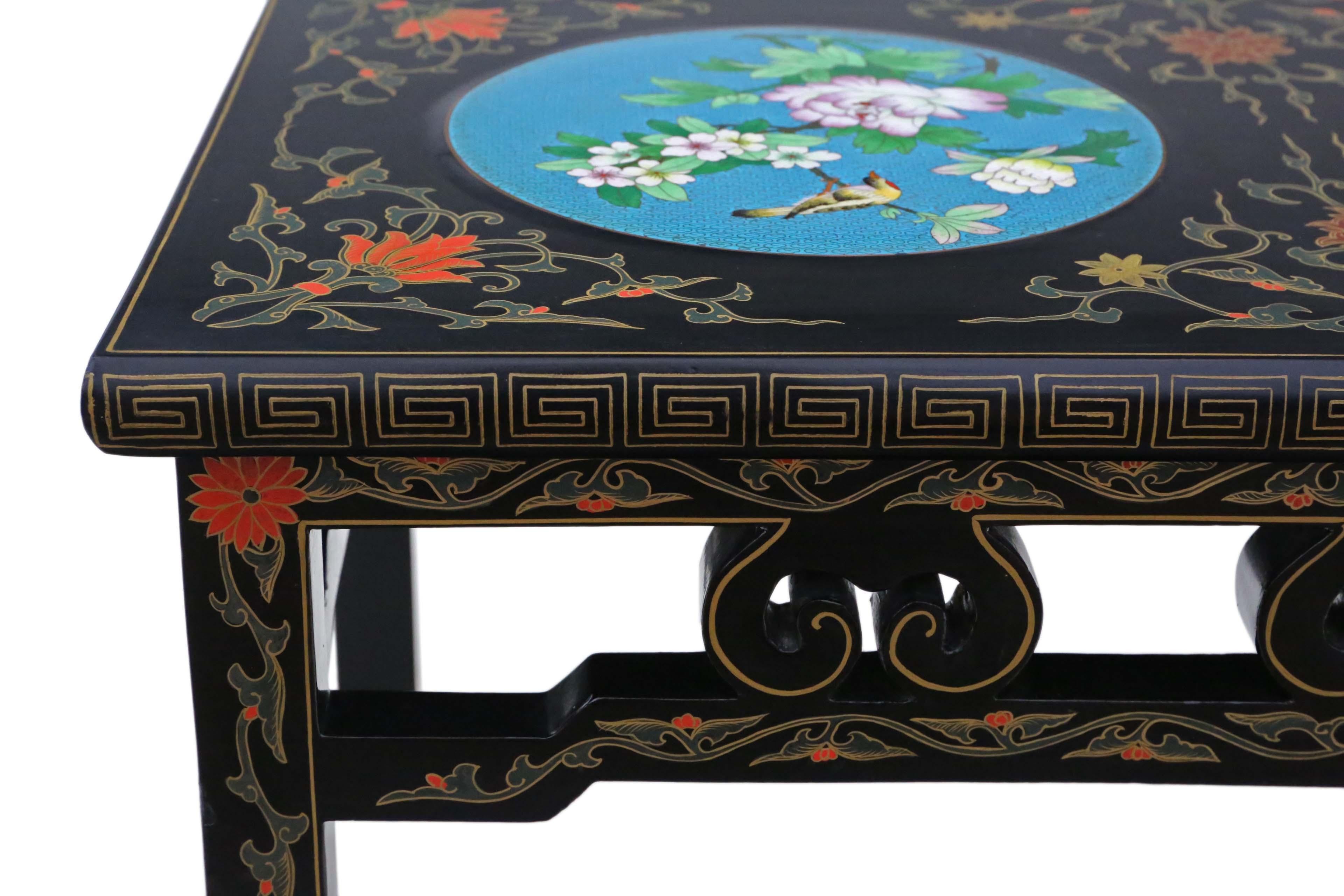 table basse chinoise ancienne laquee