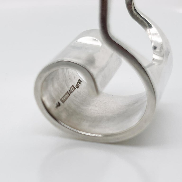 Bague Spirale En Argent Massif Sterling Taille 52 - Occasion - Superbe Bijou Ethnique Ou Bohème - Design Original