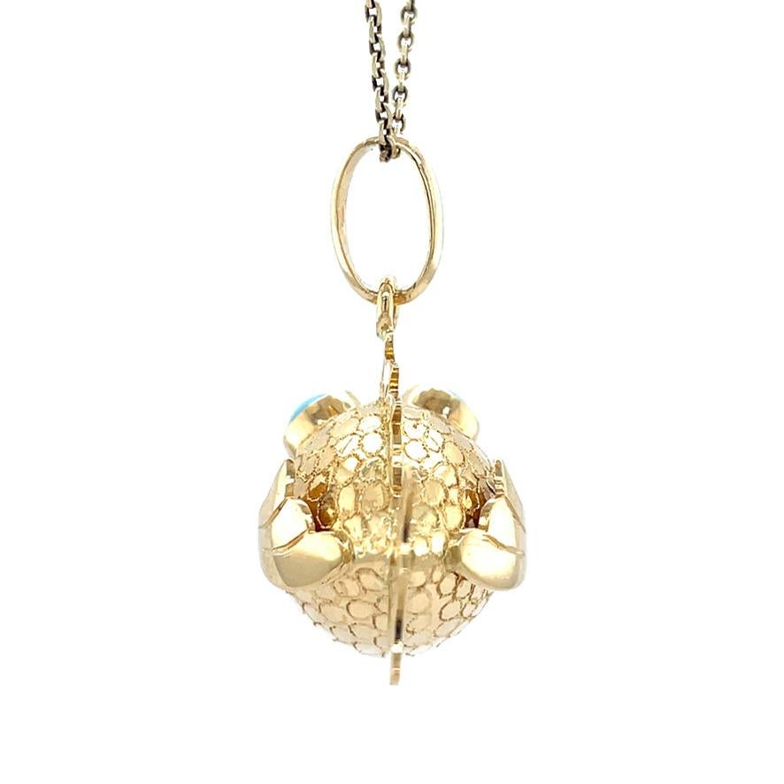 Retro Fish Charm, skurriler Anhänger aus der Mitte des Jahrhunderts, 14K Gelbgold im Angebot 2