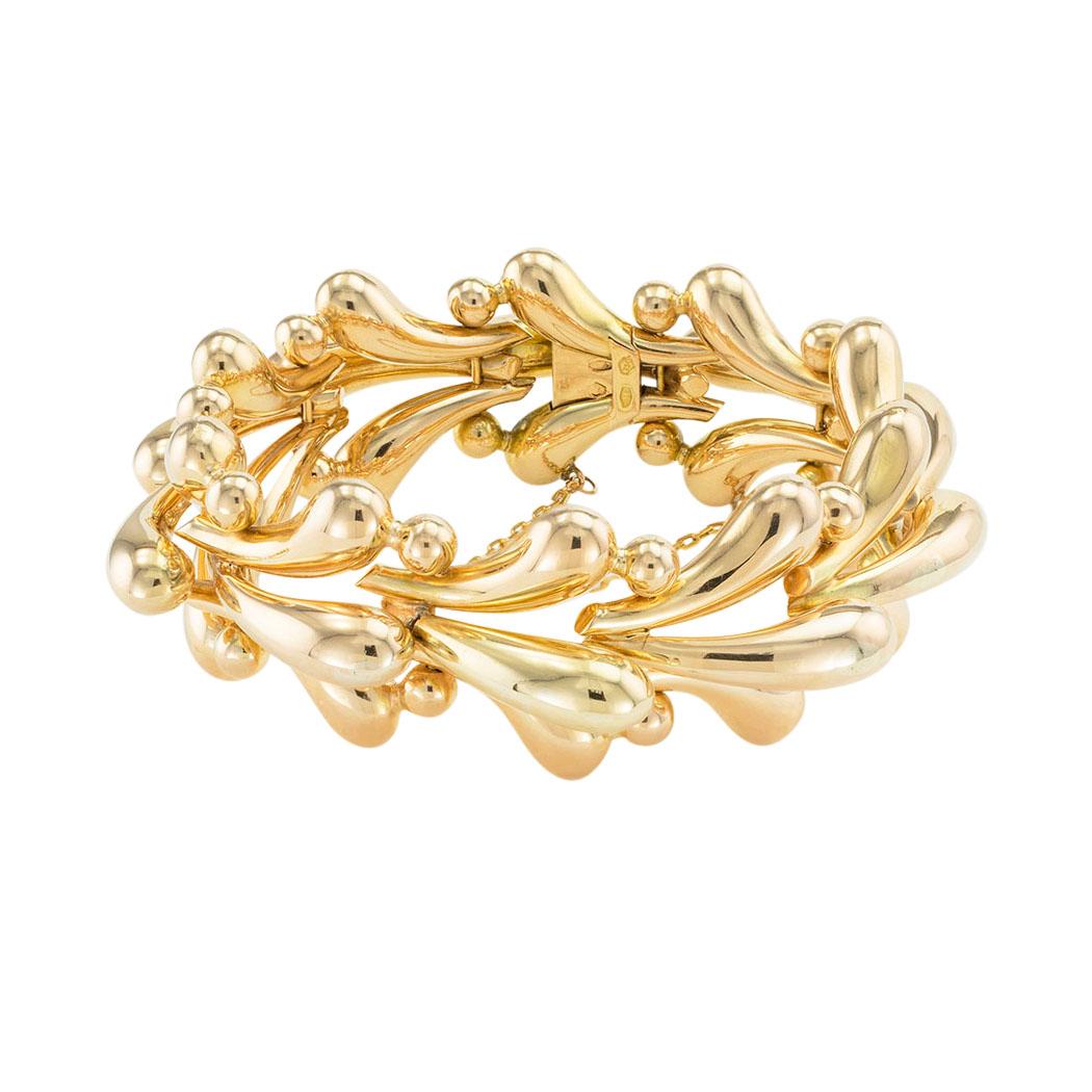fleur de lis bracelet gold