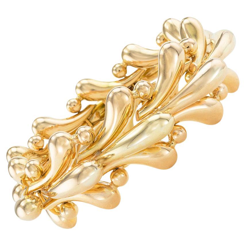 Retro Fleur de Lis Shaped Links Rose Gold Bracelet