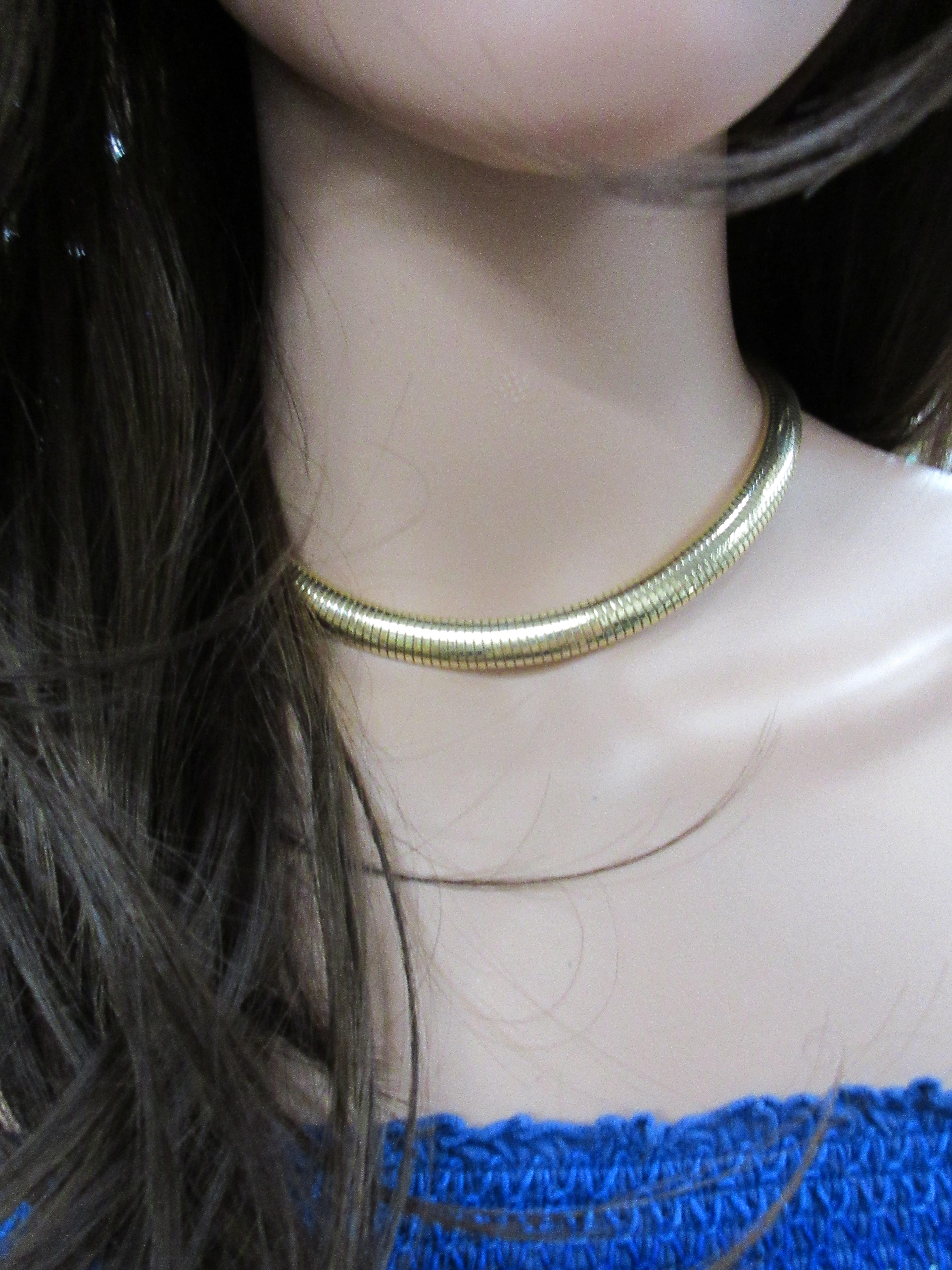 Retro Forstner Gaspipe Tubogas Choker Necklace In Good Condition In Manchester, NH