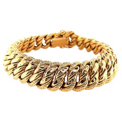 Retro Retro Französisches 18 Karat Gold Kettengliederarmband