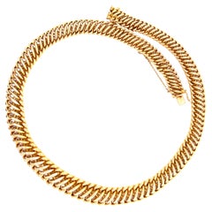 Retro French 18 Karat Gold Necklace