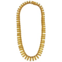 Retro Französische Retro-Halskette aus 18 Karat Gelbgold