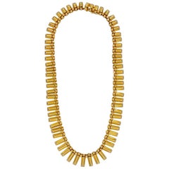 Retro French 18 Karat Yellow Gold Necklace, circa 1940s