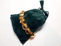 Retro französisches Panzerarmband aus 18 Karat Gold