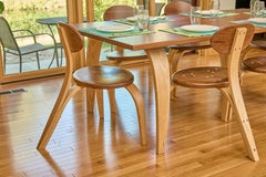 Silla de Comedor Futurista Retro Jetsons en Nogal y Fresno