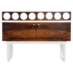 Vintage German Rosewood & white Sideboard, 1970s