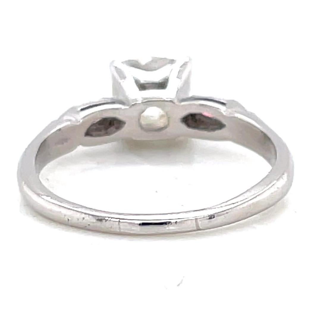 Women's or Men's Retro GIA 1.58 Carat Old Mine Cut Diamond Platinum Engagement Ring