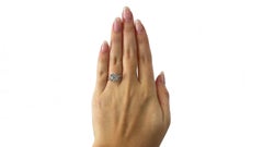 Retro Verlobungsring, GIA 3,01 Karat Diamant im Altminenschliff, Platin