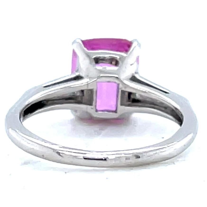 Women's or Men's Retro GIA Sapphire Diamond Platinum Ring