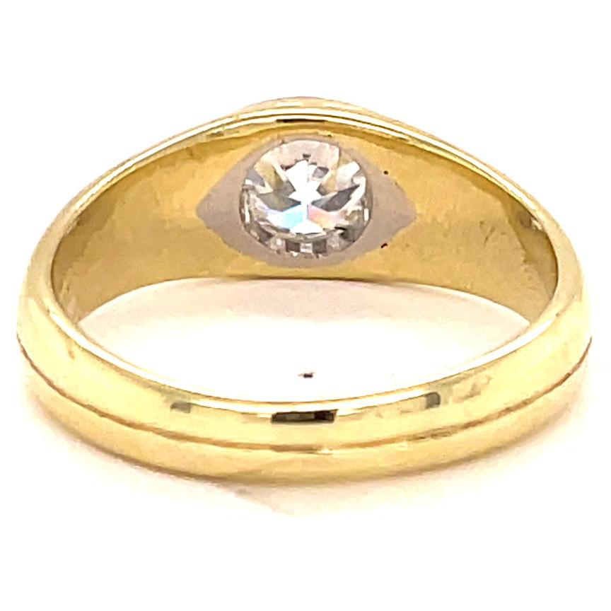 Women's or Men's Retro GIA Tiffany & Co. Diamond Gold Solitaire Ring