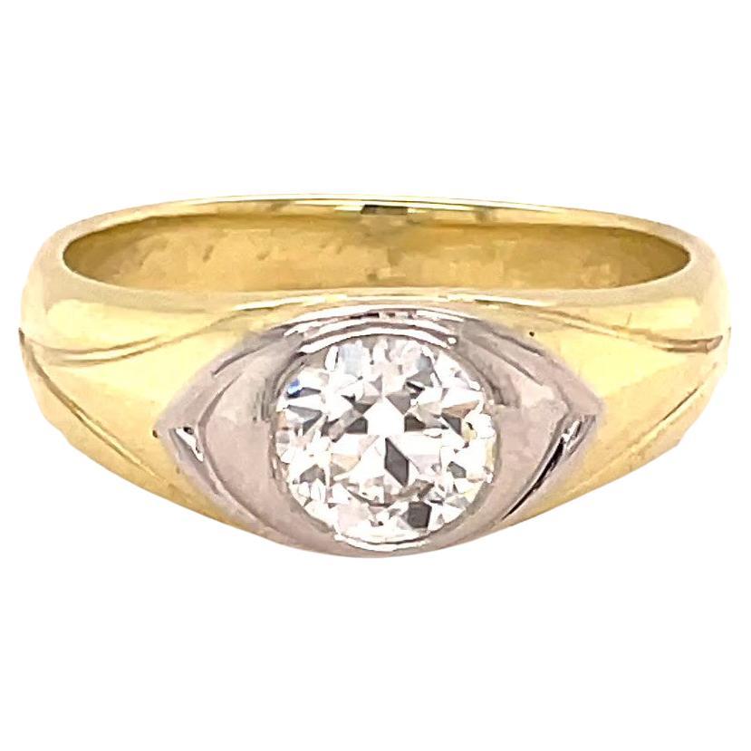 Retro GIA Tiffany & Co. Diamond Gold Solitaire Ring
