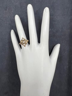 Retro Gold 0.65 Carat Natural Round Brilliant Colorless Diamond Engagement Ring