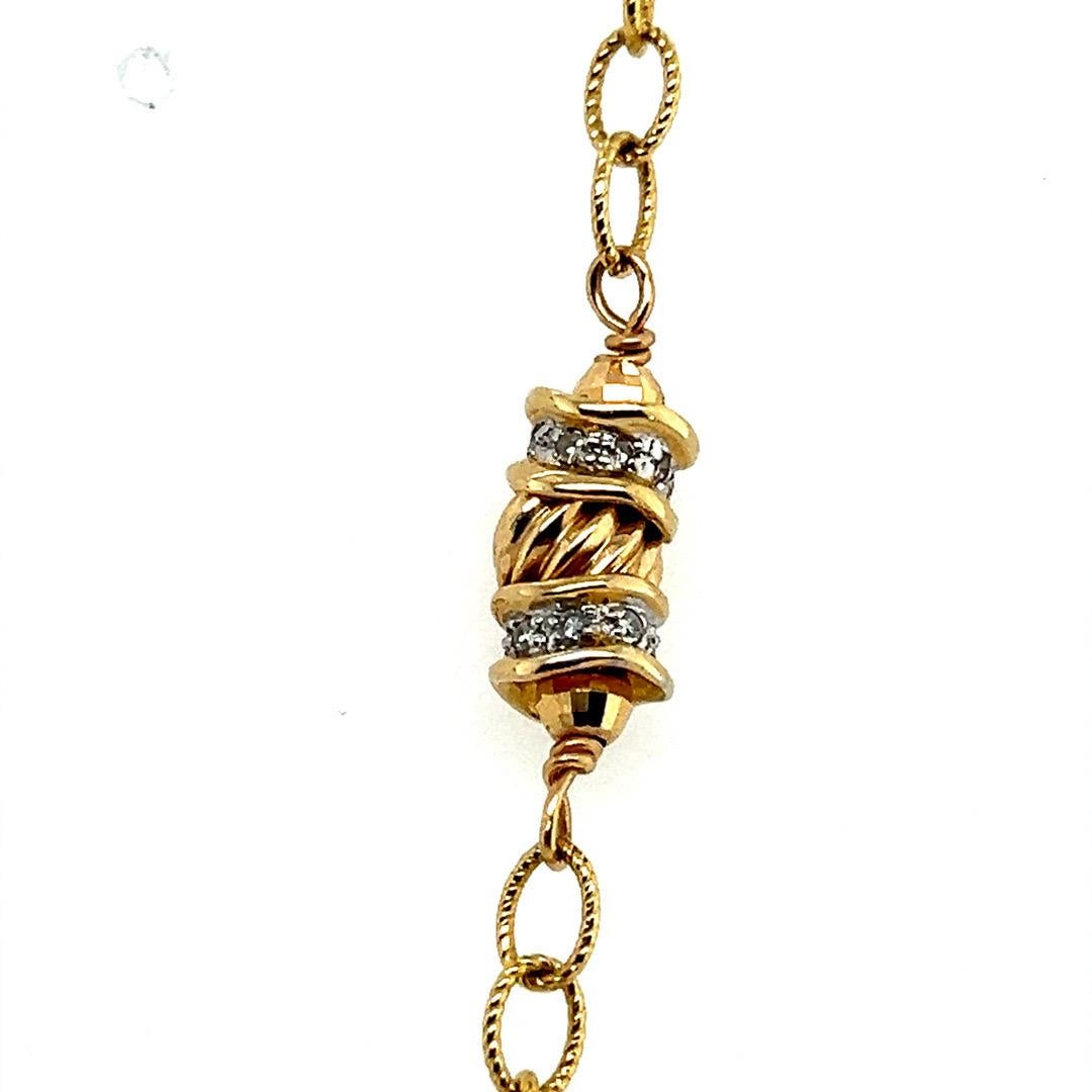 Collier rétro en or, diamant naturel de 1 carat, taille unique, sans couleur, vers 1980 Bon état - En vente à Los Angeles, CA