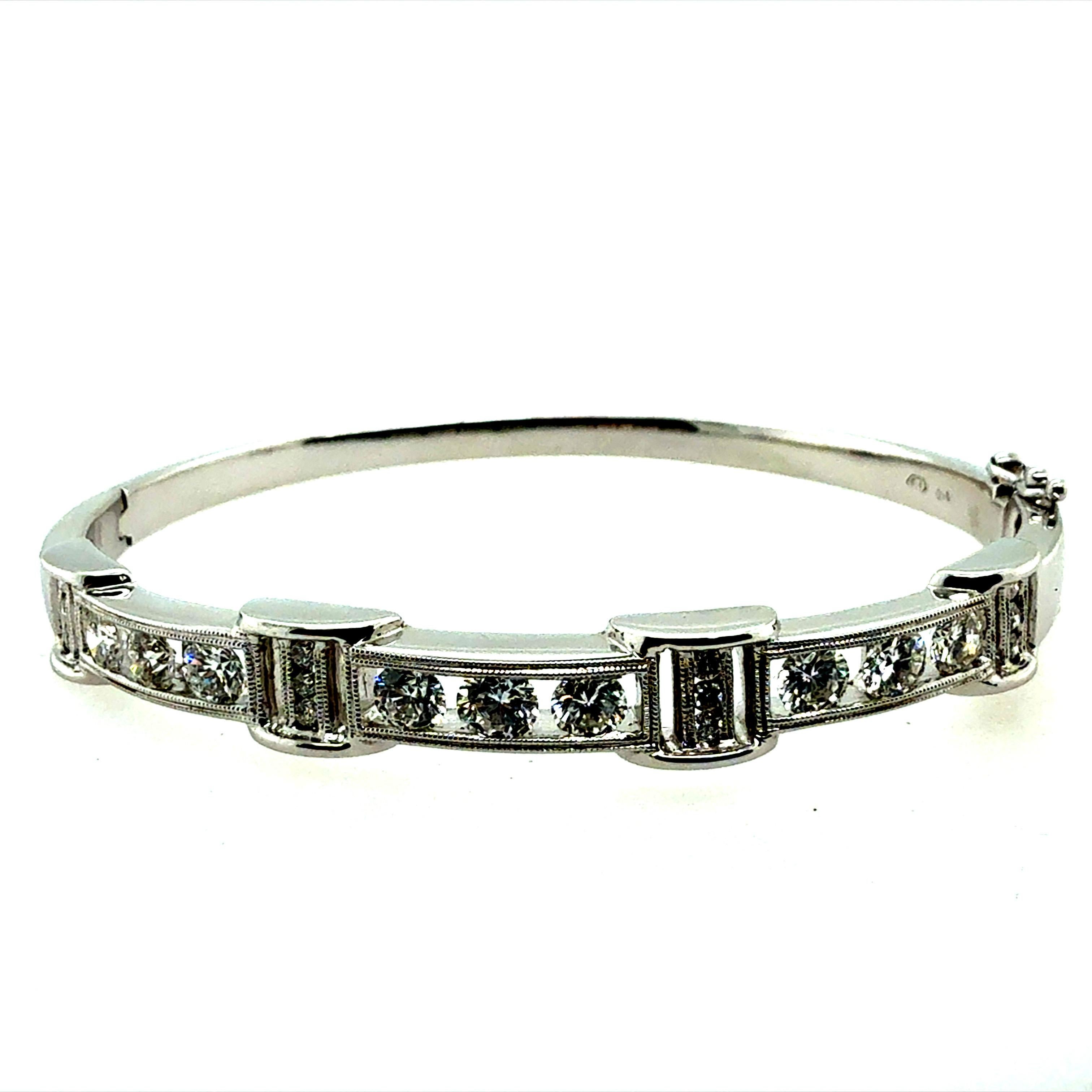 Rétro Bracciale retrò in oro con diamanti naturali da 1,8 carati CIRCA 1990 in vendita