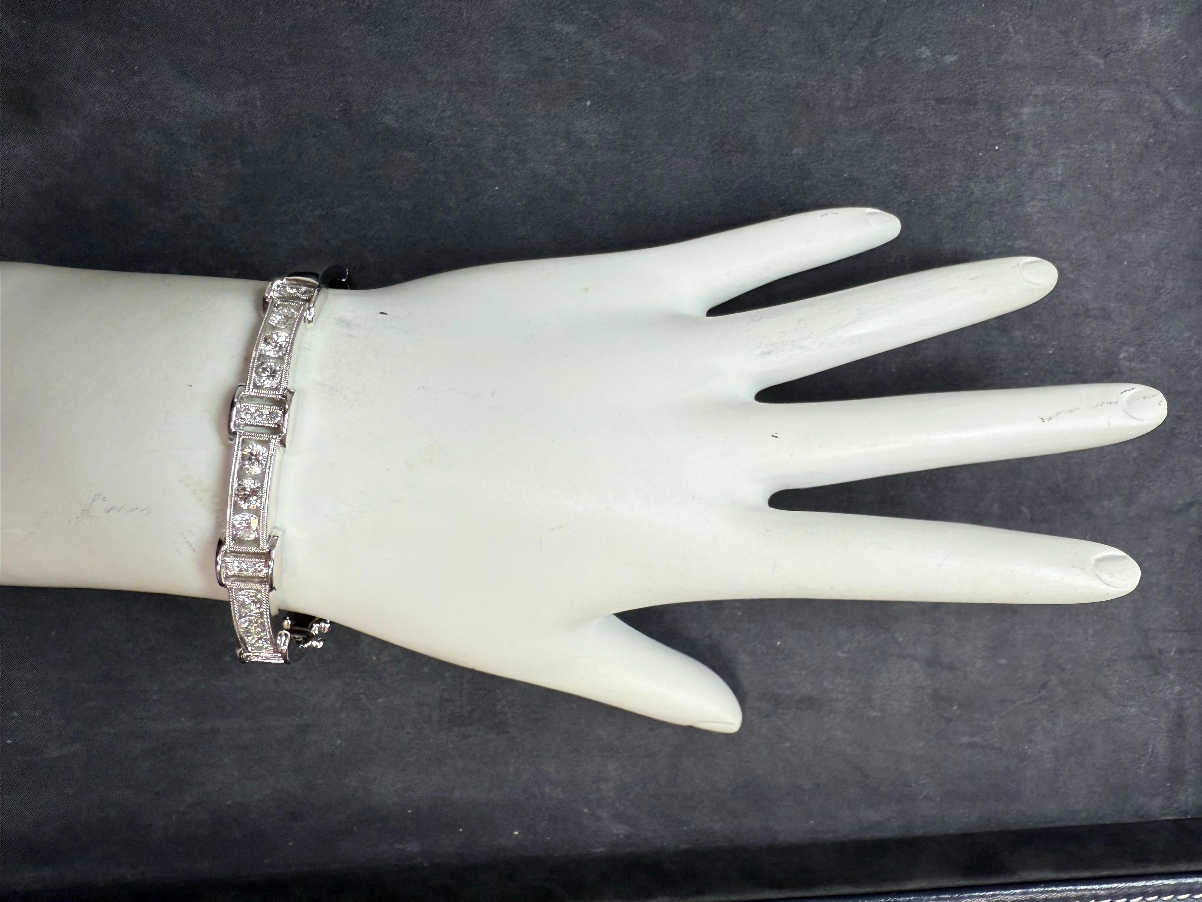 Bracciale retrò in oro con diamanti naturali da 1,8 carati CIRCA 1990 in vendita 1