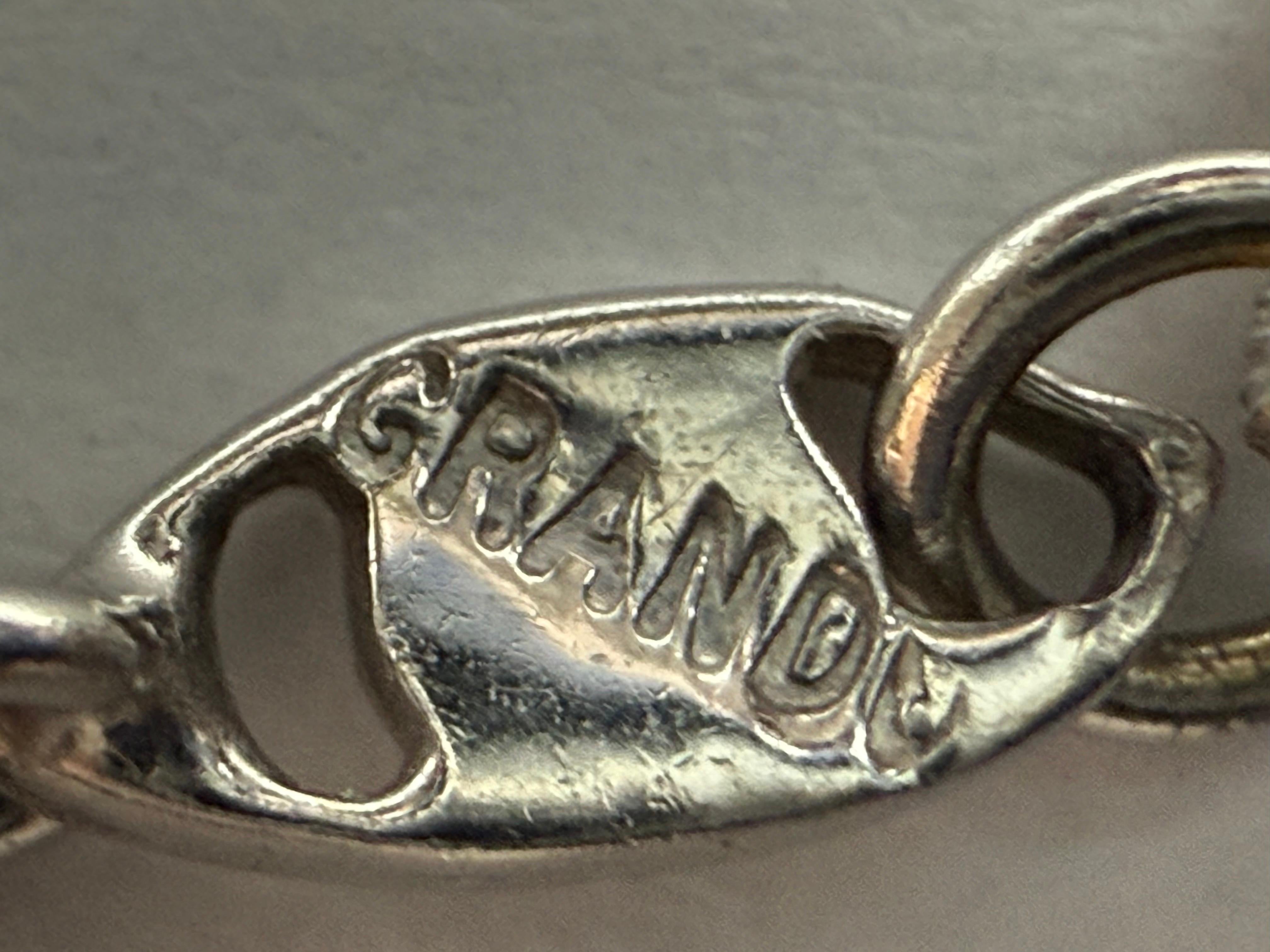 Collana in oro retrò con pera e diamanti naturali rotondi certificati GIA da 3,58 carati 1990 in vendita 4