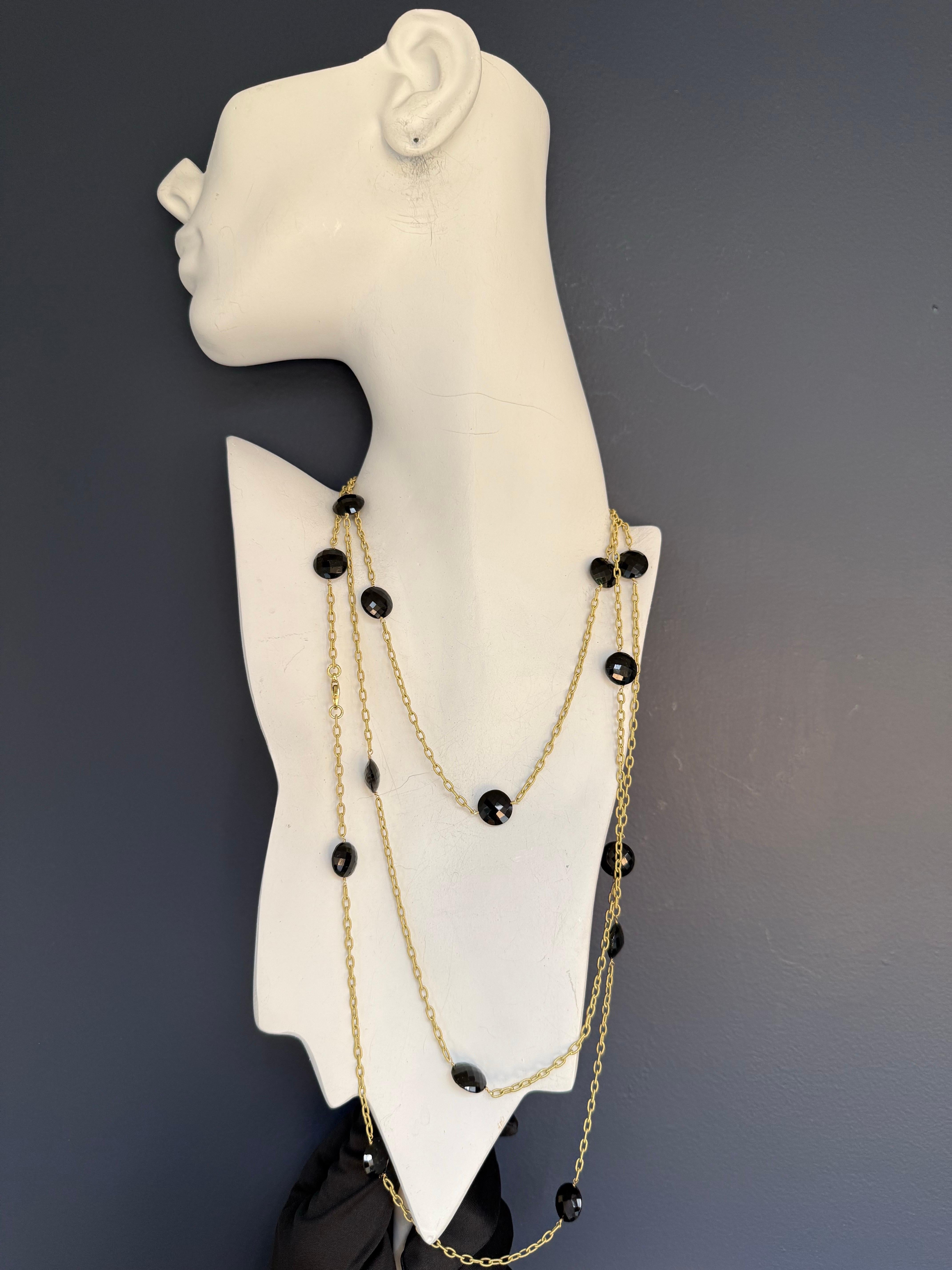 Rétro Collana retrò in oro da 66 pollici Made in Italy in vendita