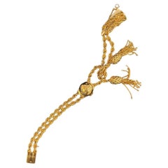 Retro Gold and Diamond Tassel Bracelet Watch (Not Functioning)