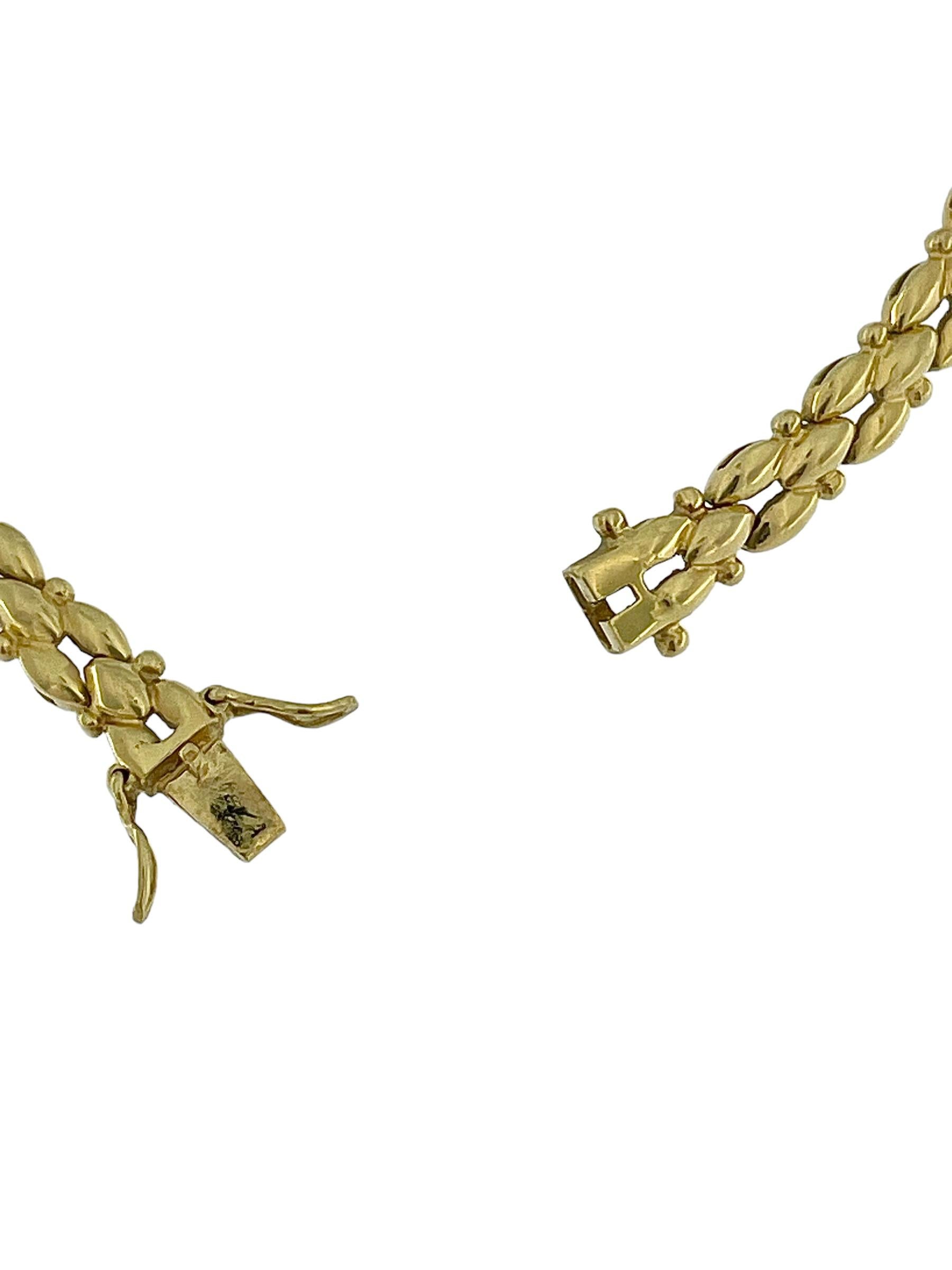 Retro Gold Bracelet with Diamonds HRD Certified For Sale 3