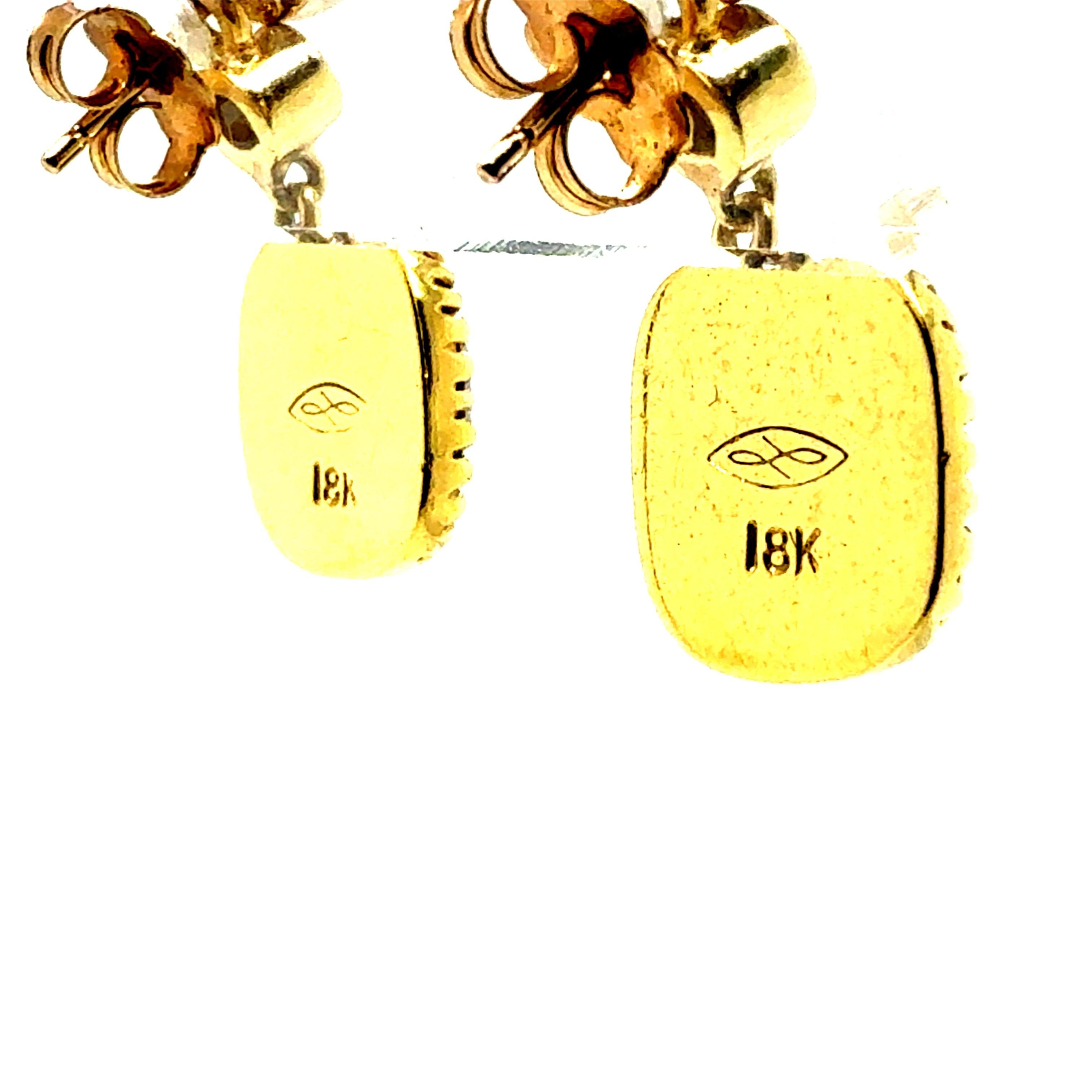 Retro Gold Champagne Brown Rose Cut Natural Diamond Drop Earrings Circa 1980 For Sale 1